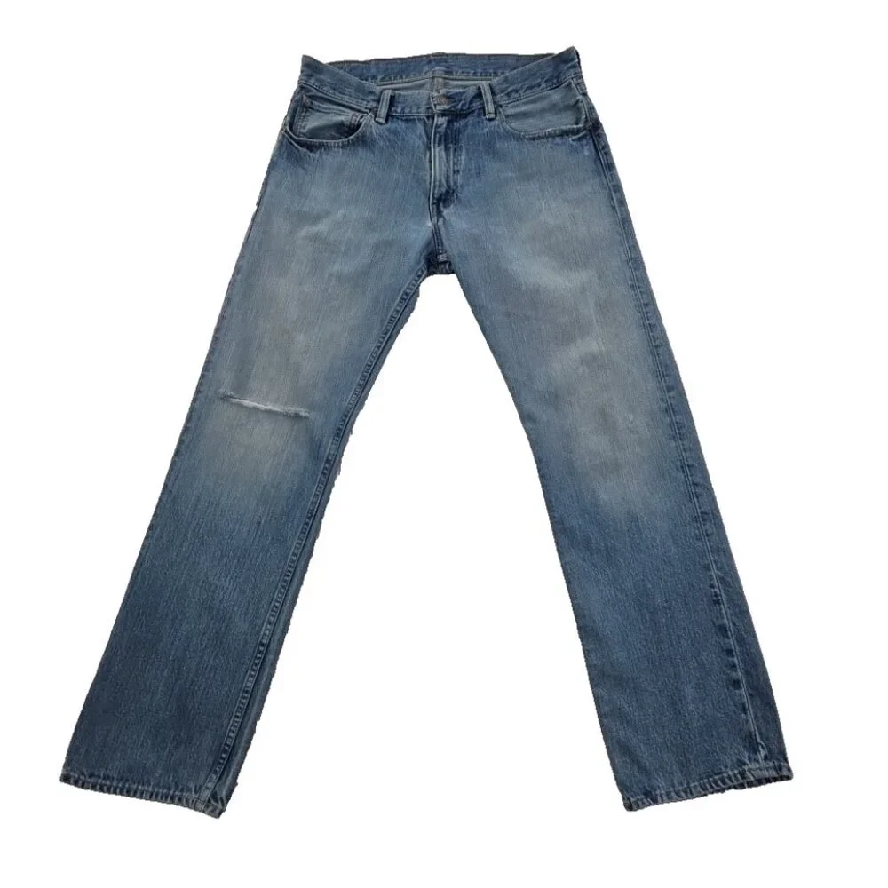 Polo Ralph Lauren Jeans Men 33x32 Med Wash 867 Classic Fit Straight Distressed